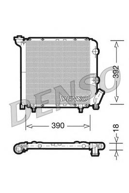 Radiador de esfriamento de motor DRM23029 Denso