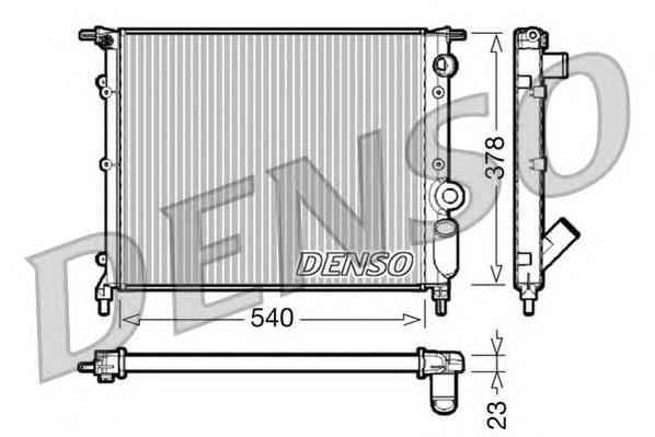 Radiador de esfriamento de motor DRM23028 Denso