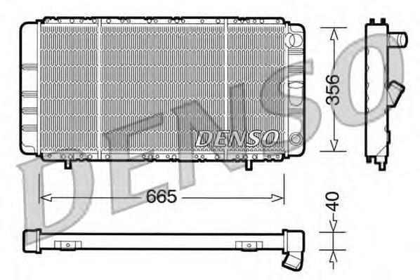 DRM23021 Denso radiador de esfriamento de motor