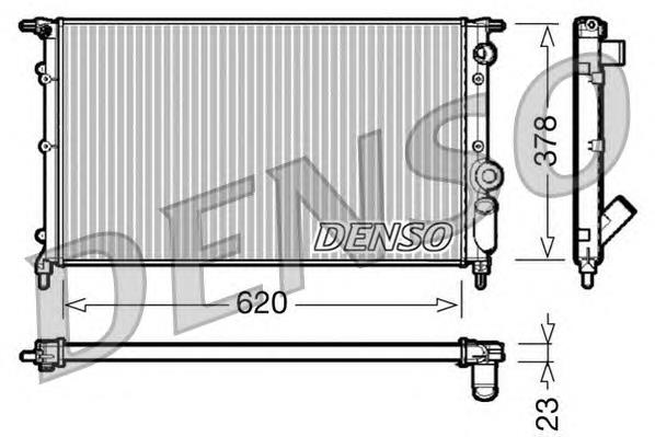 DRM23022 Denso radiador de esfriamento de motor