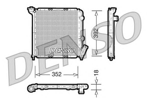 DRM23026 Denso radiador de esfriamento de motor