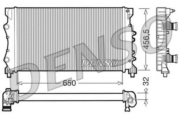 DRM23024 Denso radiador de esfriamento de motor