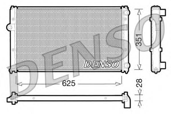 DRM26001 Denso radiador de esfriamento de motor