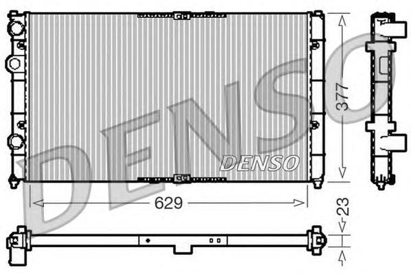 DRM26040 Denso radiador de esfriamento de motor