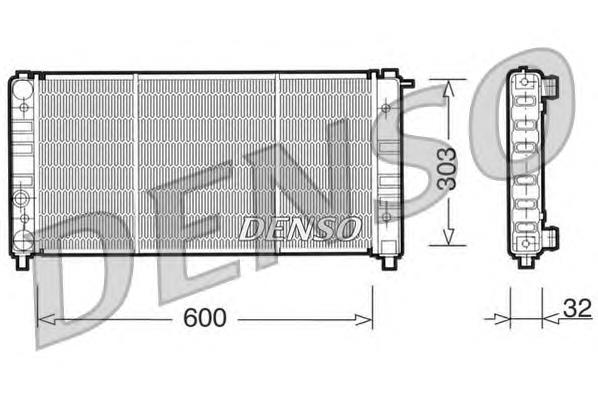 Radiador de esfriamento de motor DRM26004 Denso