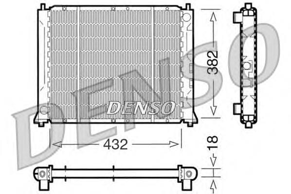 Radiador de esfriamento de motor DRM24004 Denso