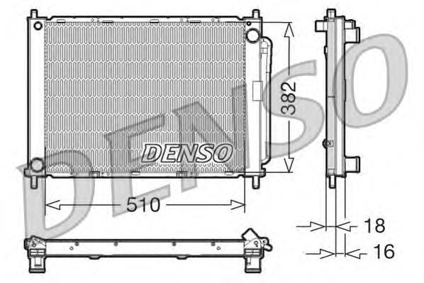 DRM23100 Denso radiador de aparelho de ar condicionado