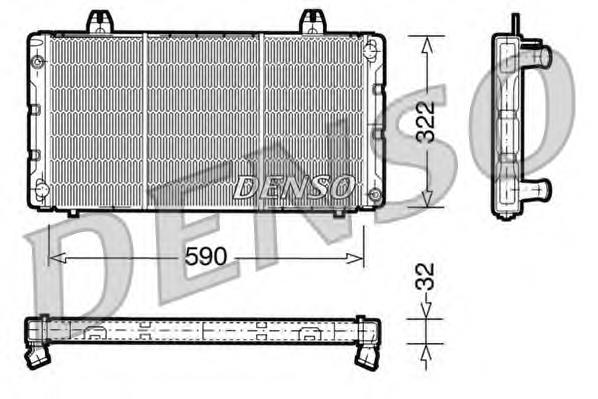 DRM25002 Denso radiador de esfriamento de motor