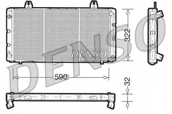 Radiador de esfriamento de motor DRM25001 Denso