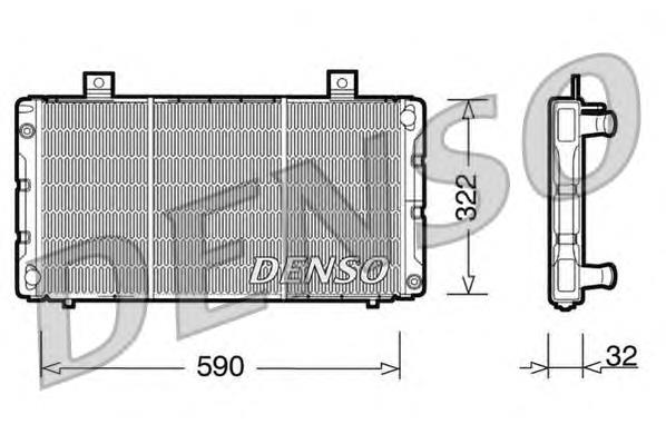 DRM25003 Denso radiador de esfriamento de motor