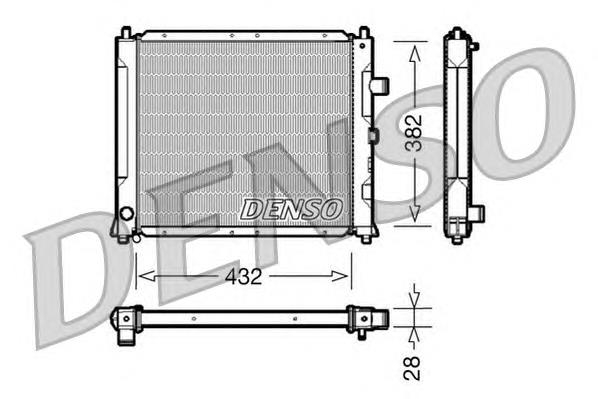 DRM24013 Denso radiador de esfriamento de motor