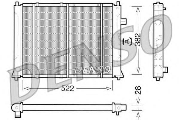 DRM24014 Denso radiador de esfriamento de motor