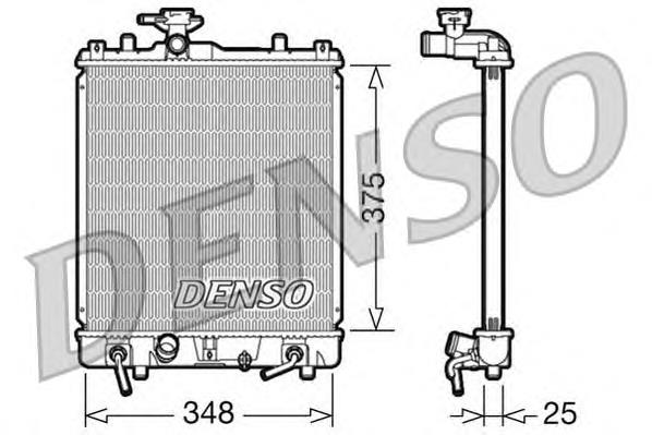 DRM47009 Denso radiador de esfriamento de motor