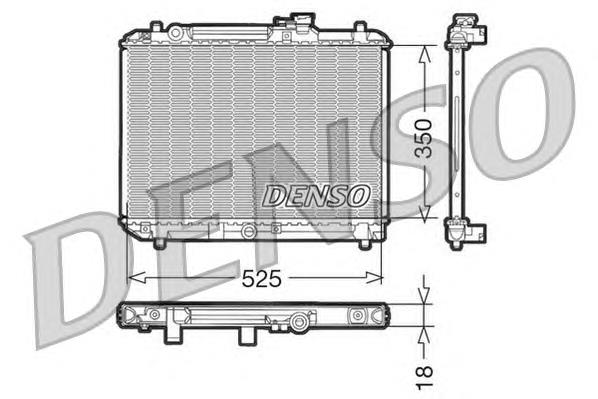 DRM47001 Denso radiador de esfriamento de motor