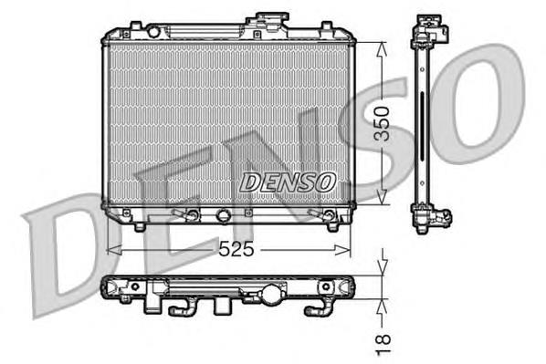 Radiador de esfriamento de motor DRM47002 Denso