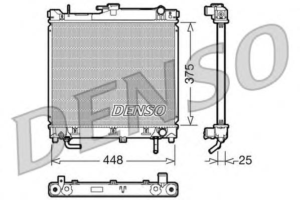 DRM47003 Denso radiador de esfriamento de motor