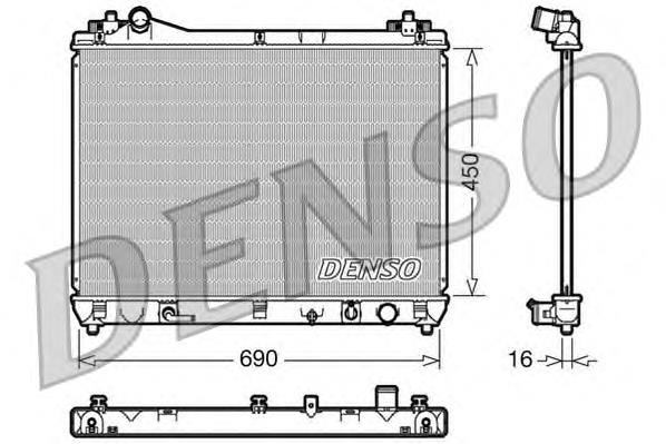 DRM47018 Denso radiador de esfriamento de motor