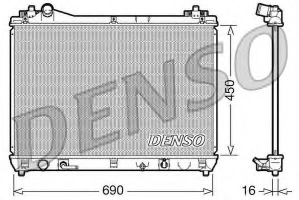 DRM47017 Denso radiador de esfriamento de motor