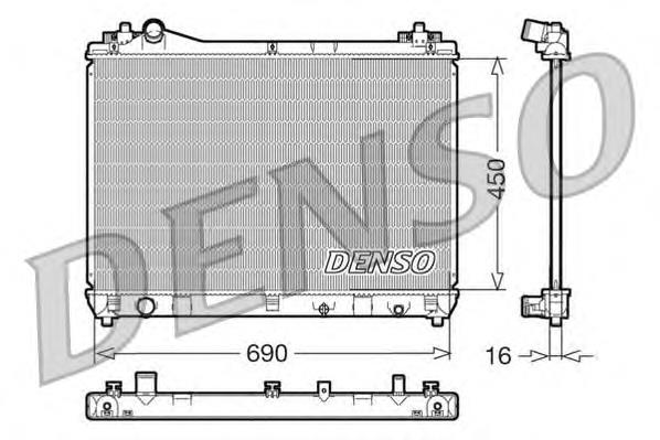 DRM47011 Denso radiador de esfriamento de motor