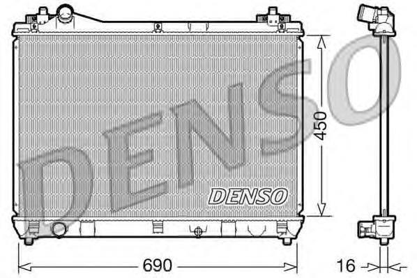 DRM47016 Denso radiador de esfriamento de motor