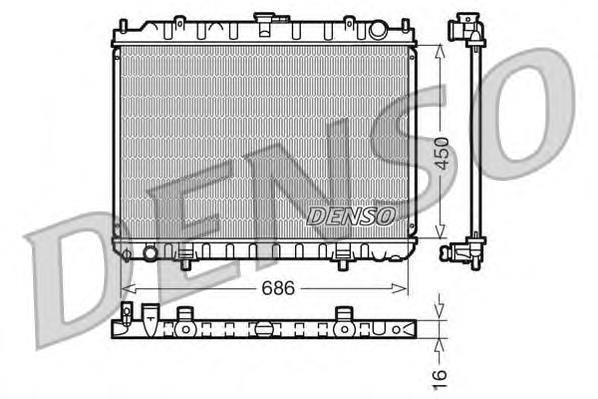 DRM46023 Denso radiador de esfriamento de motor