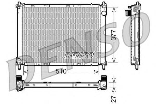 DRM46022 Denso radiador de esfriamento de motor