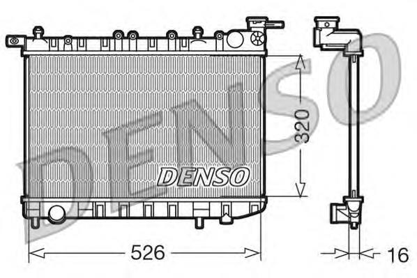DRM46015 Denso radiador de esfriamento de motor