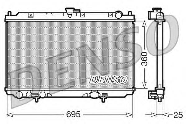 DRM46014 Denso radiador de esfriamento de motor