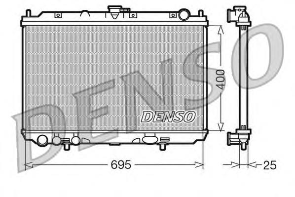 DRM46016 Denso radiador de esfriamento de motor