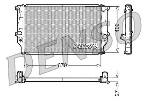 DRM50025 Denso radiador de esfriamento de motor