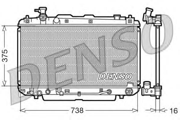 DRM50022 Denso radiador de esfriamento de motor