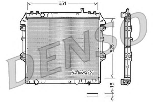 Radiador de esfriamento de motor DRM50038 Denso