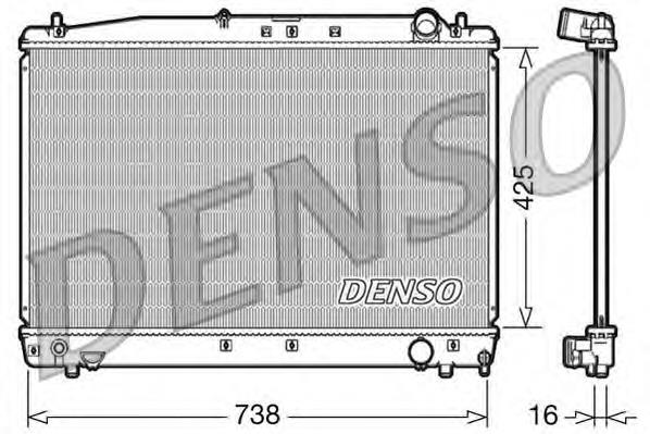 DRM50033 Denso radiador de esfriamento de motor