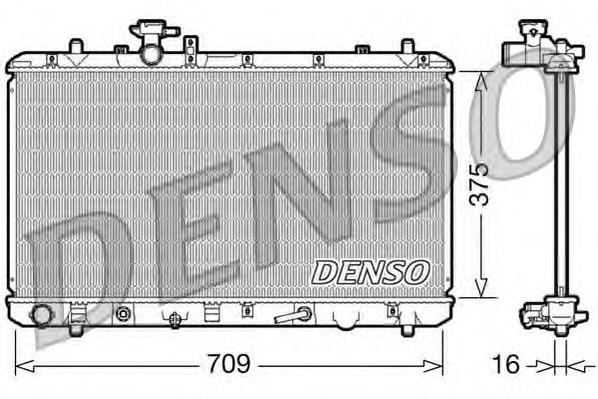 DRM47024 Denso radiador de esfriamento de motor