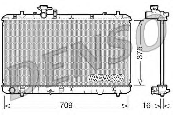 Radiador de esfriamento de motor DRM47023 Denso