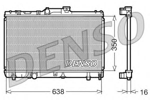 DRM50013 Denso radiador de esfriamento de motor