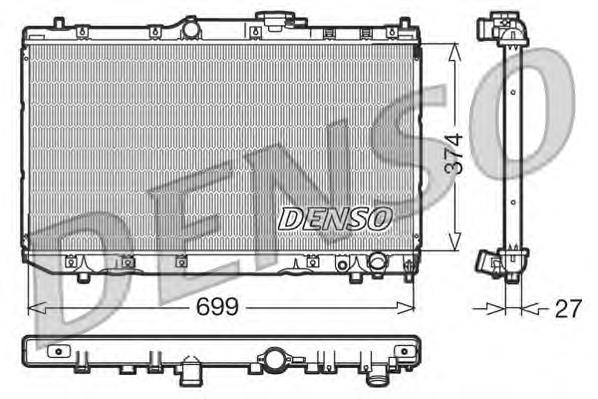 DRM50016 Denso radiador de esfriamento de motor