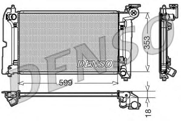 DRM50010 Denso radiador de esfriamento de motor