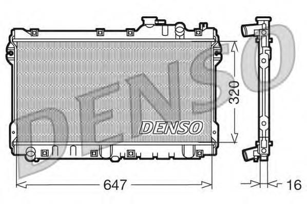 DRM44015 Denso radiador de esfriamento de motor