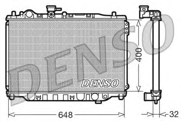 DRM44007 Denso radiador de esfriamento de motor