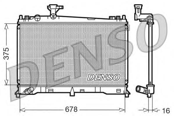 DRM44010 Denso radiador de esfriamento de motor