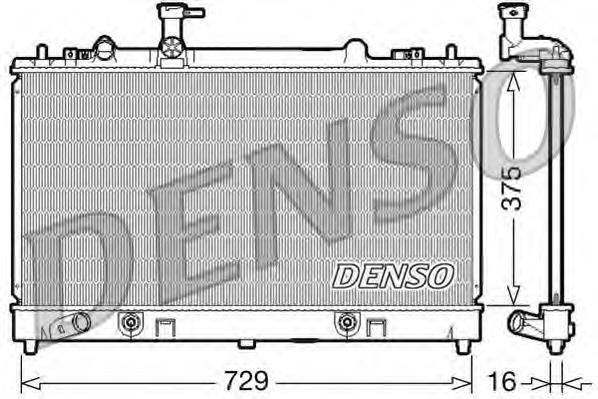 DRM44024 Denso radiador de esfriamento de motor