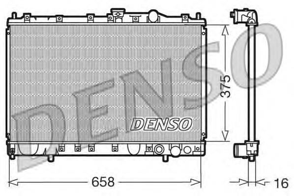 DRM45002 Denso radiador de esfriamento de motor