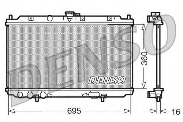 DRM46012 Denso radiador de esfriamento de motor