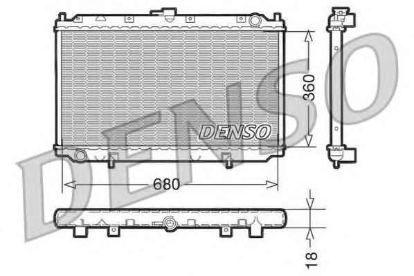 DRM46011 Denso radiador de esfriamento de motor