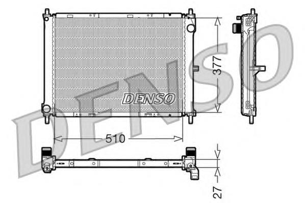 DRM46003 Denso radiador de esfriamento de motor