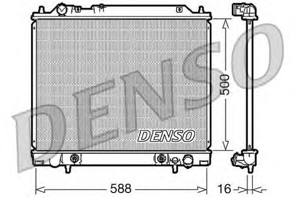 DRM45013 Denso radiador de esfriamento de motor