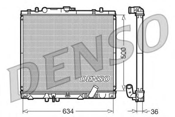 DRM45020 Denso radiador de esfriamento de motor