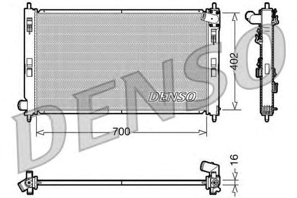 DRM45023 Denso radiador de esfriamento de motor