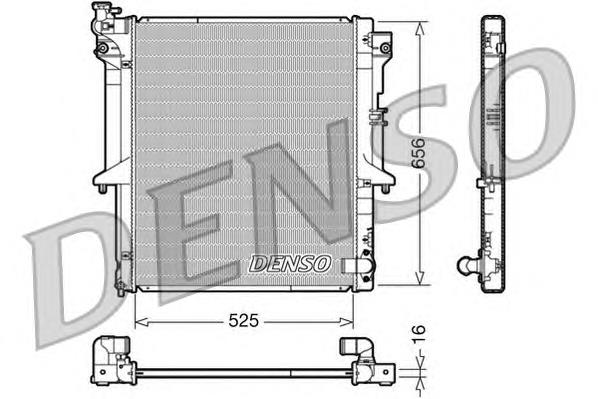 DRM45017 Denso radiador de esfriamento de motor